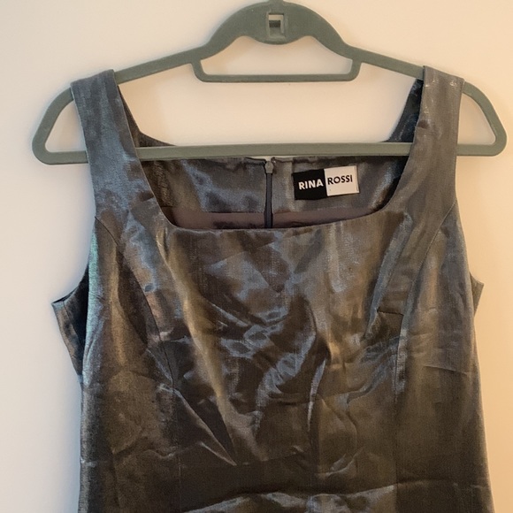 💗Vintage Rina Rossi metallic silver dress - Picture 3 of 5